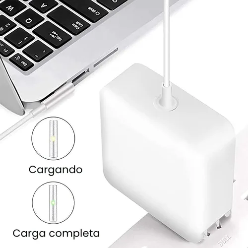 Vista 4 de Cargador Mac Book Pro, adaptador de corriente de 60 W, conector magnético con punta en L, cargador compatible con Pro de 13 pulgadas antes