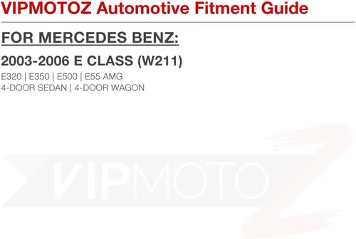 Vista 6 de VIPMOTOZ Luces de marcador laterales LED delanteras compatibles con Mercedes Benz W211 Clase E E320 E350 E500 E55 AMG carcasa cromada lente