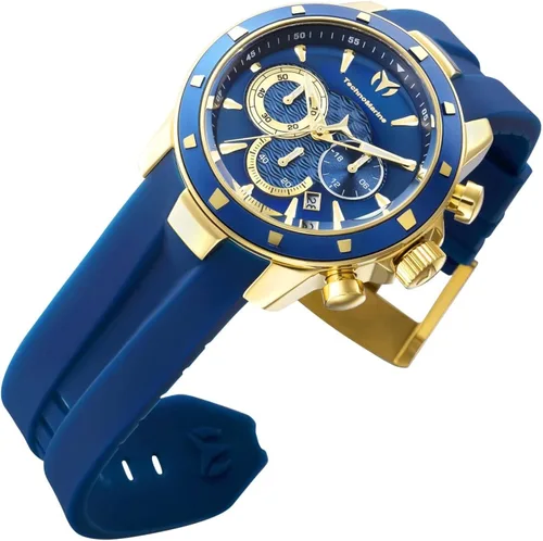 Vista 2 de Technomarine UF6 Reloj cronógrafo de cuarzo con esfera azul para hombre TM-621003