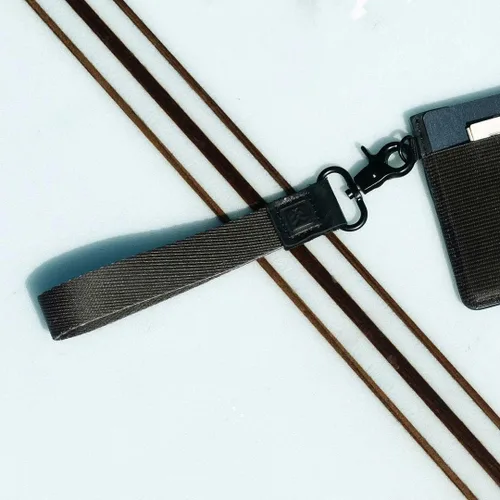 Vista 5 de Correa de muñeca de Thread Wallets para hombres y mujeres, llavero de pulsera para insignia, billetera y correa de muñeca para teléfono