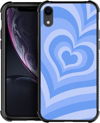 Vista 111 de Funda compatible con iPhone X/XS, diseño de bandera estadounidense de béisbol, TPU suave, a prueba de golpes, de vidrio templado, para iPhone X/XS