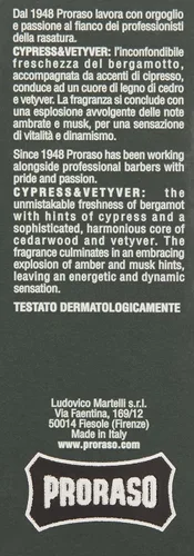 Vista 7 de Proraso Eau De Colonia, Ciprés y Vetyver, 3.4 Fl Oz