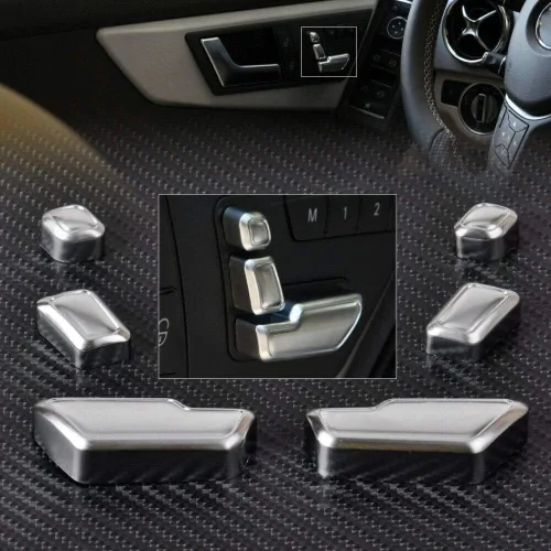 Vista 2 de 6 unids botón de asiento de puerta ajuste interruptor cubierta ajuste para Benz A B C E GLA CLA GLE GLS