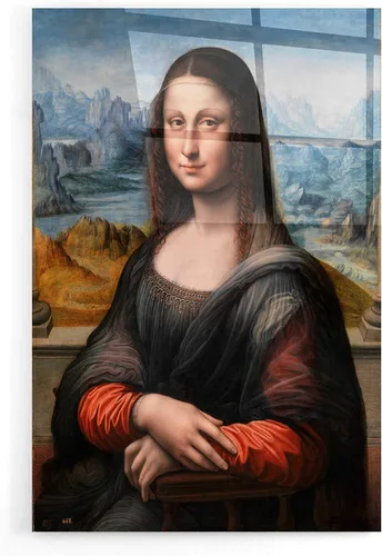 Vista 5 de Epic Art 'Mona Lisa Prado' de Leonardo Da Vinci, arte de pared de vidrio acrílico, 24x36 pulgadas