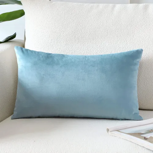 Vista 37 de Artscope Fundas de Almohada de Terciopelo de Lujo Fundas de Almohadas Cuadradas Decorativas Fundas de Cojines Suaves Sólidas para Sofá de Sala Sofá