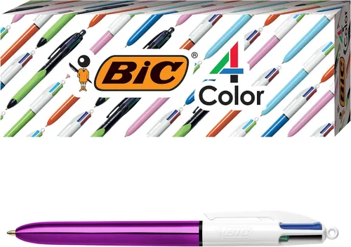 Vista 7 de BIC Bolígrafo retráctil Pro de 4 colores, surtido, paquete de 3