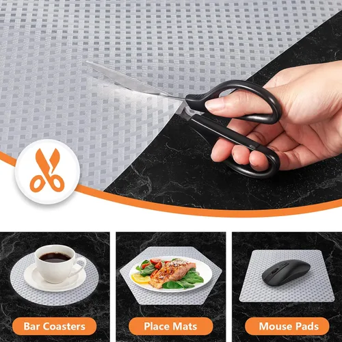 Vista 3 de Revestimientos de etilvinilacetato para armarios de cocina y refrigeradoras, resistentes al agua y al aceite, tapetes antideslizantes para cajones