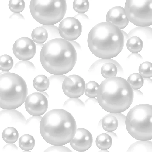 Vista 33 de 200 PIEZAS de Rellenos de Jarrón Verdes, Perlas de Cuentas para Centros de Mesa en Jarrones, Perlas Falsas de 10/14/20 MM sin Agujero para Boda