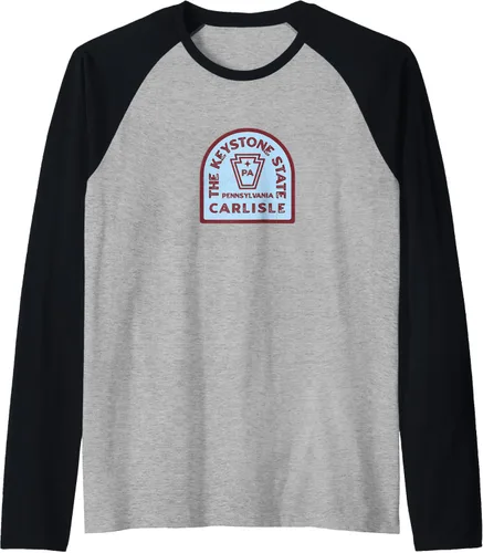 Vista 11 de Carlisle Pennsylvania Keystone State - Camiseta de béisbol raglán, Negro