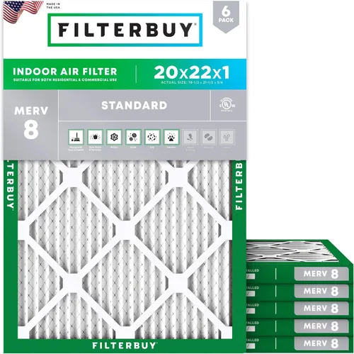 Vista 47 de Filterbuy Filtro de aire 8x14x1 MERV 8 Defensa contra el polvo y la alergia