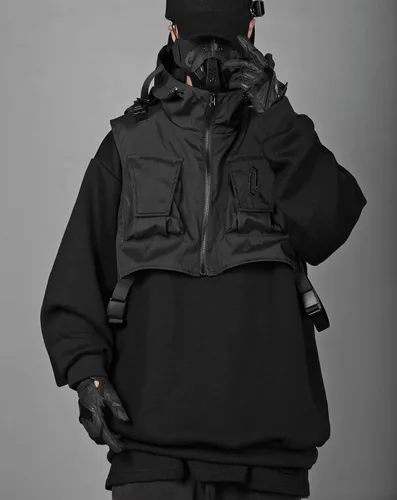 Vista 2 de Niepce Inc Sudadera con capucha japonesa para hombre