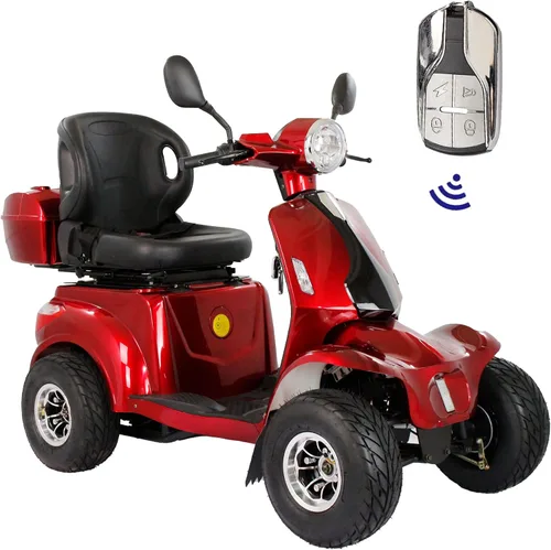 Vista 10 de Scooter de movilidad para adultos, carrito de golf eléctrico de alta resistencia, con 4 ruedas, para personas mayores, potente batería con caja
