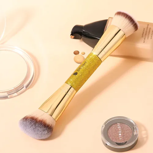 Vista 5 de DUcare Brocha de maquillaje de base de doble punta para mezclar polvo líquido corrector crema cosméticos rubor Buffe