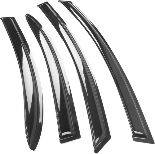 Vista 2 de Viseras laterales ahumadas para vidrios de auto Honda IKON MOTORSPORTS, Acrylic, Smoke Tinted, Sun Rain Wind Guards Shield Vent, Wind Deflector