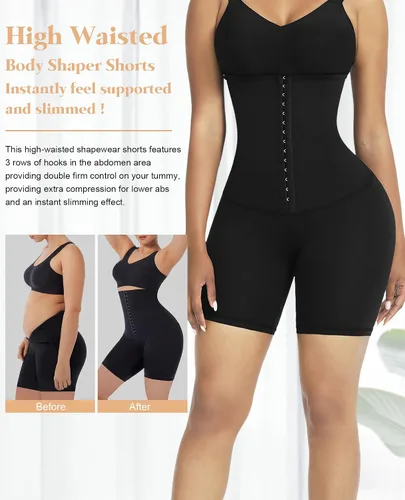 Vista 3 de FeelinGirl Body Shaper for Women Tummy Control High Waist Shapewear Shorts Butt Lifter Thigh Slim Waist Trainer Shorts