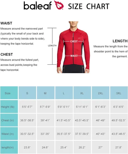 Vista 7 de BALEAF Camiseta de ciclismo de manga larga para hombre, para ciclismo de carretera, para bicicleta de montaña, bolsillos con cremallera completa