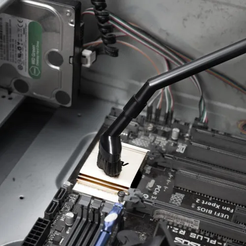 Vista 5 de Kit de limpieza de interiores para automóvil, aspiradora de automóvil, 9 unidades, mini micro herramienta, kit de limpieza de vehículos