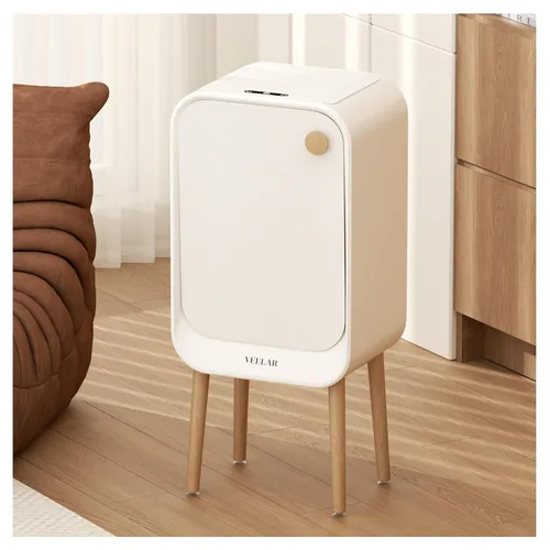 Vista 10 de Bote de basura con sensor de movimiento, contenedor de basura automático sin contacto de 5.5 galones para baño, dormitorio, cocina, oficina (negro)