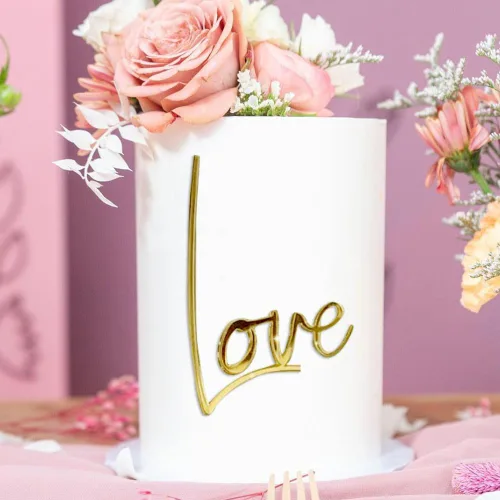 Vista 7 de Decoración para tartas de amor para mujer, decoración de pastel de cumpleaños, decoración de pastel de amor, decoración de tartas de acrílico