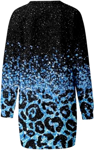 Vista 5 de Sudaderas de gran tamaño para mujer, diseño de copa de vino tinto, cuello redondo, manga larga, ajuste holgado