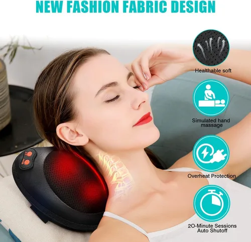 Vista 3 de Shiatsu Back Massager with Heat for Neck and Back Pain Relief