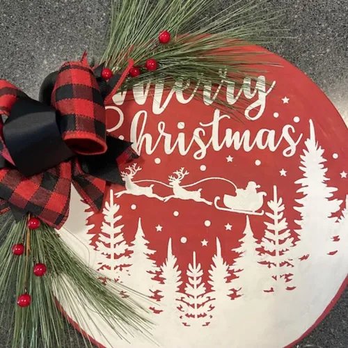 Vista 8 de Plantillas de Navidad para pintar sobre madera de 12" Plantilla de Feliz Navidad Plantillas de vacaciones Plantillas de dibujo para colgar