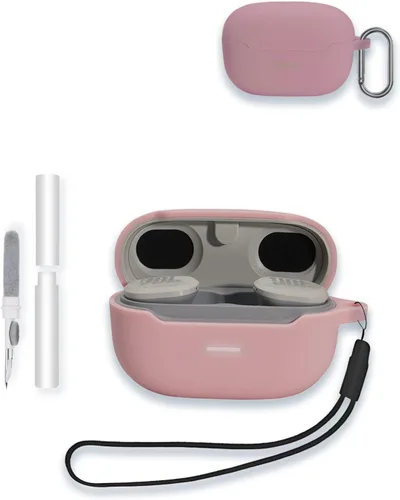 Vista 13 de Funda para JBL Endurance Race TWS True Wireless Sports Earbuds, WUNIAK Soft Silicone Protector, portátil, resistente a los arañazos, a los golpes