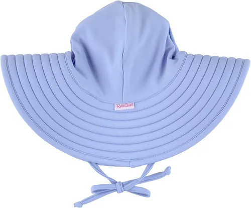 Vista 19 de RuffleButts® - Sombrero de playa con visera ancha y protección solar UPF 50+ para bebés y niñas 80% Nylon 20% Spandex, Reversible Polka Dots Banana