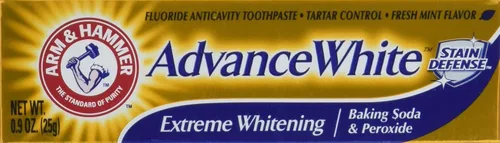 Vista 2 de Arm & Hammer Advance Pasta de dientes blanca, 0.9 onzas (paquete de 3)