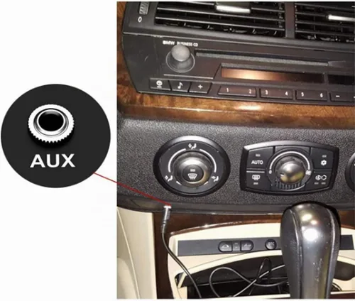 Vista 3 de Cable auxiliar de 0.138 pulgadas compatible con BMW E85 Z4 E39 E53 X3 X5 Mini Cooper, cable de extensión de audio hembra en el automóvil, entrada