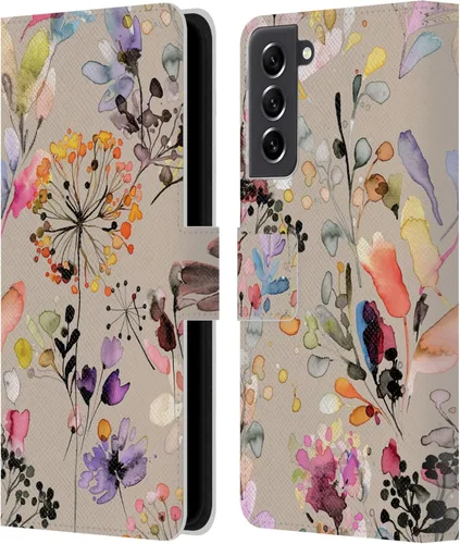 Vista 184 de Head Case Designs Officially Licensed Ninola Beige Wild Grasses Leather Wallet Case Compatible with Samsung Galaxy A07 4G