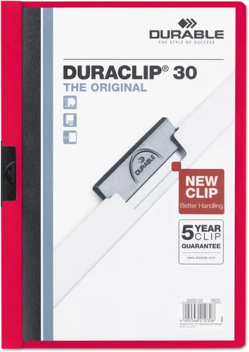 Vista 5 de DURABLE Cubierta de vinilo DuraClip con clip, carta, capacidad para 30 páginas, transparente/azul oscuro (220307)