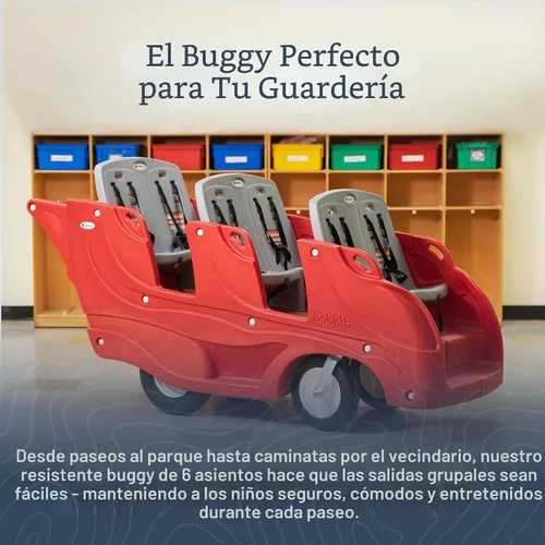 Vista 8 de Gaggle Parade - Cochecito para 6 pasajeros, color rojo