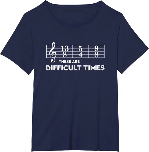 Vista 17 de Musician - Camiseta con texto en inglés "These are Difficult Times", talla S