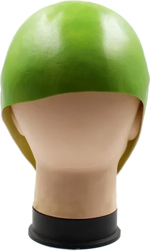 Vista 6 de PartyHop Máscara de cabeza de alienígena verde, máscara de látex para disfraz de fiesta de Halloween