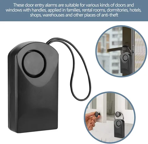 Vista 4 de Alarmas de puerta para tu hogar 120 dB sensor táctil antirrobo alarma de seguridad perilla de puerta