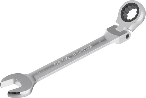 Vista 23 de Llave combinada de trinquete de cabeza flexible de 0.236 in, métrica, 72 dientes, caja de trinquete de 12 puntos, herramientas de llave de extremo