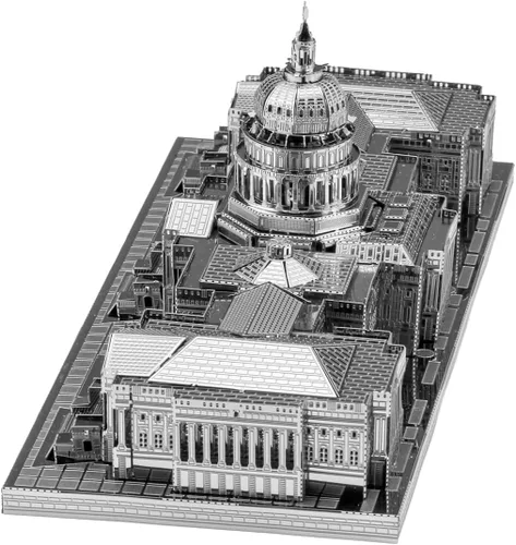 Vista 4 de Metal Earth Fascinations Premium Series US Capitol 3D Kit de modelo de metal con pinzas