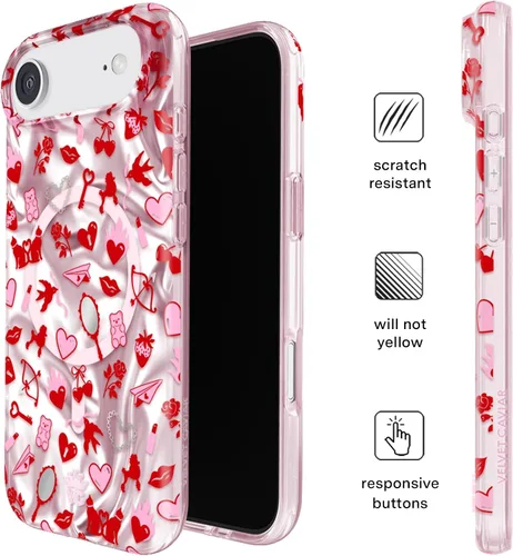 Vista 333 de VELVET CAVIAR Funda para iPhone 15, compatible con MagSafe, probada contra caídas de 10 pies, fundas protectoras de diseño, leopardo color rosa