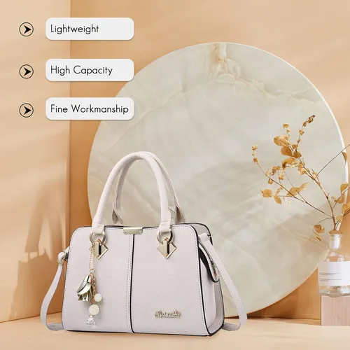 Vista 3 de FANDARE Bolso elegante para mujer, bolso de hombro, bolso cruzado de viaje, bolso de mensajero para compradores, impermeable, de piel sintética