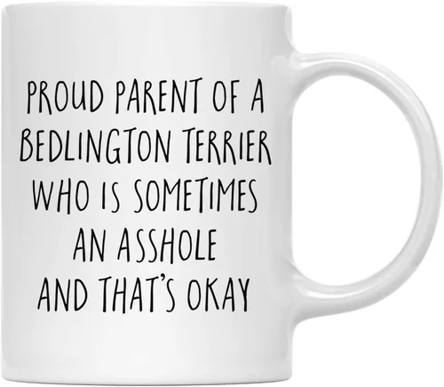 Vista 126 de Andaz Press Funny Dog - Taza de café de 11 onzas, regalo de broma, orgulloso padre de un afenpinscher que es a veces un gilipollas y eso está bien