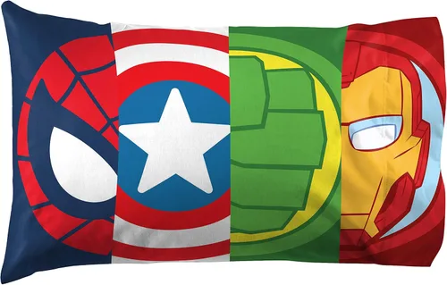 Vista 21 de Jay Franco Marvel Miles Morales Gamerverse Be Greater 1 funda de almohada reversible individual – Ropa de cama infantil súper suave de doble cara