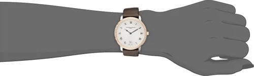 Vista 2 de Frederique Constant fc220m4sd32Slim Line de la mujer reloj de acero inoxidable con banda de seda café