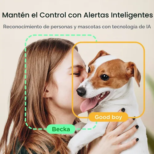Vista 6 de Petcube Cam The Pack de 2 Cámara de seguridad para mascotas Wi-Fi para interiores con aplicación de teléfono, audio y video bidireccional, visión