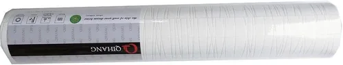 Vista 5 de QIHANG - Rollo de papel tapiz de pared de moda moderna no tejida con rayas lisas, para sala de estar, dormitorio, color blanco, rollo de papel tapiz
