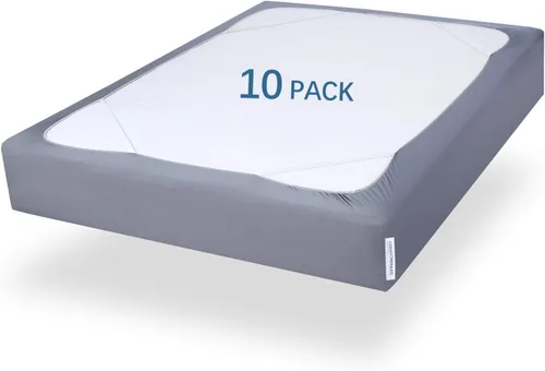 Vista 16 de Funda de somier tamaño Queen con material tejido suave y elástico, solo cubre lados, alternativa para falda de cama, resistente a las arrugas y a