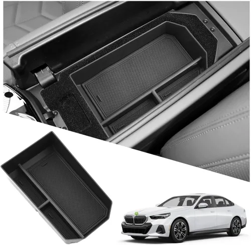 Vista 19 de Ruiya Organizador de consola central Prius 2010-2015 para Toyota Prius XV30 2010-2015 Accesorios ABS Material Reposabrazos Organizador de consola