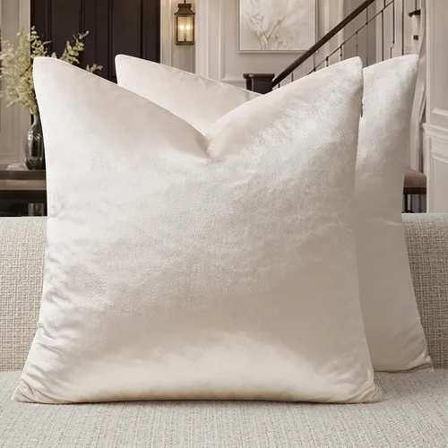 Vista 47 de GIGIZAZA Juego de 2 fundas de almohada doradas de terciopelo de 16 x 16 pulgadas para sofá 2-Dorado