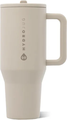 Vista 37 de HydroJug Traveler - Botella de agua de 40 onzas con asa y pajita abatible - Cabe en portavasos, vaso resistente a fugas - Reutilizable, aislado