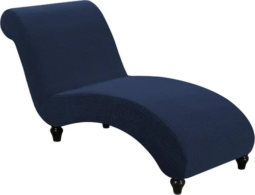 Vista 23 de FantasDecor Funda Elástica para Chaise Lounge Funda de Silla con Patrón de Celosía con Reposabrazos para Sala de Estar Dormitorio Doble Brazo Tela